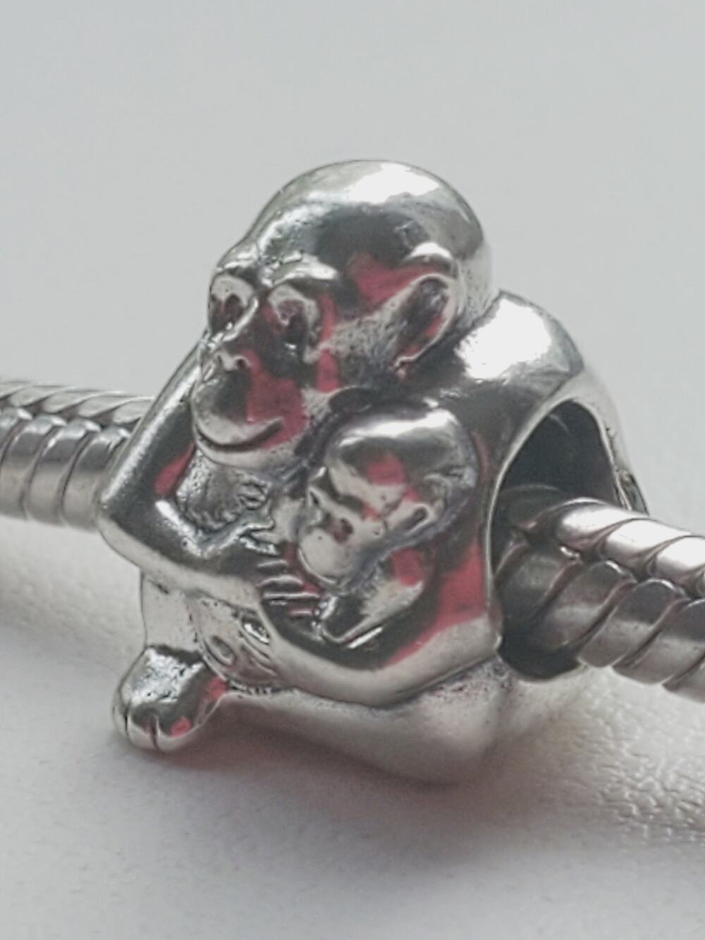 PANDORA MOM BABY MONKEY Family Sterling Silver Bead Charm 790422